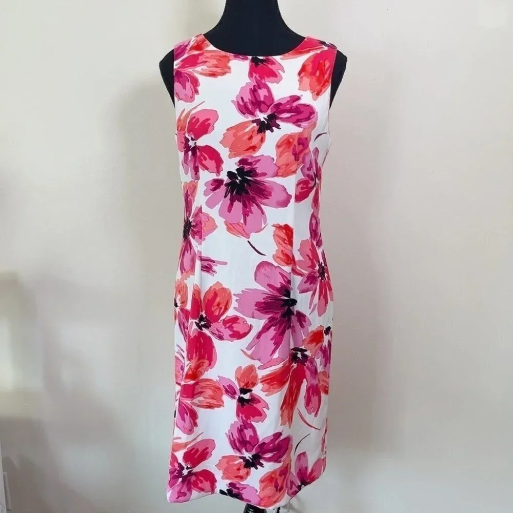 Mario Serrani Floral Sleeveless Pencil Dress